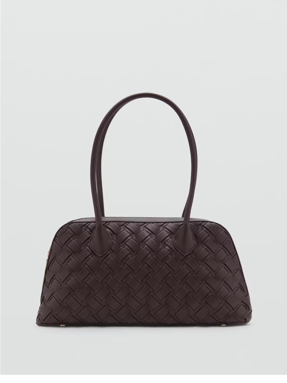 NWT Mango Chocolate Braided “Bowling Bag” Purse - Picture 3 of 8